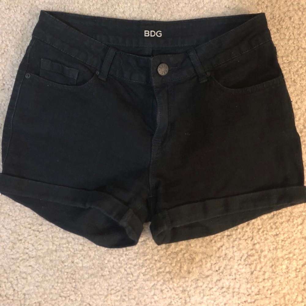 BDG Mid Rise Black Jean Shorts